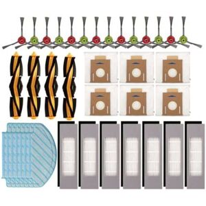 Tlily - 38Pcs for Ecovacs deebot ozmo T8 aivi T8 Max T9 T8 Series Robot Vacuum Cleaner Main Side Brush Filter Mop Cloth Dust Bag