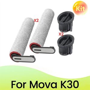 TLILY 4PCS Roller Brush Hepa Filter for K30 Wet Dry