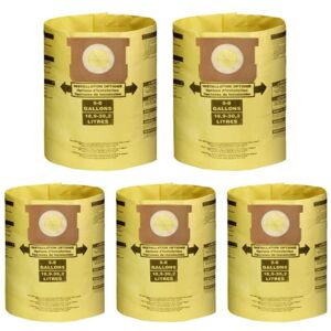 TLILY 5 Pack Vacuum Dust Filter Bags for 5-8 Gallon Wet Dry Cleaners, 90661 906-61 9066100 90671 9067100,Etc