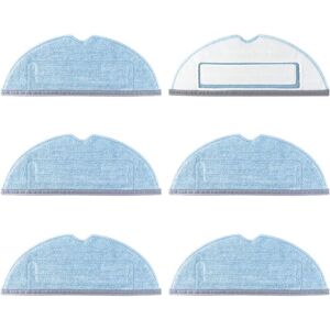 Memkey - 6 Pack Replacement Mop for Xiaomi Roborock T7S T7S Plus S7 Vacuum Cleaner Cleaning Cloths for Roborock S7