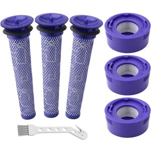 Tonchean - 6 Pack Vacuum Filter Replacement Kit for Dyson V7, V8 Animal and V8 Absolute Cordless Vacuum Cleaner, 3 Post Filters, 3 Pre-Filters,