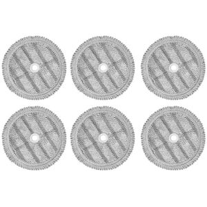 TLILY 6PCS Microfiber Mop Pads for A9 Steam Vacuum Cleaner Accessories Robot Replacement Cloth