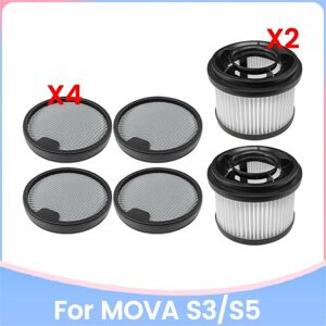 Tlily - 6PCS Replacement Filter Kit for S3/S5 Handheld Cordless Vacuum Cleaner Pre & Post Washable and Reusable