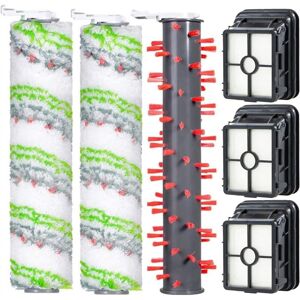 TLILY 6PCS Replacement Parts for Max 2554 2554A 2590 2593 2596 Brush Roll and Filter Vacuum Cleaner