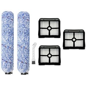 Tlily - 6Pcs Roller Brush Hepa Filter for Haier D3 for speedfox Nano NanoPro Washing Floor Machine Replacement Spare Parts