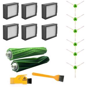 TLILY 6XHepa Filter+5XSide Brush+1 Pairx Roll Brush for iRobot Roomba I3 I7 E5 E6 Robot Vacuum Cleaner Replacement Spare Parts