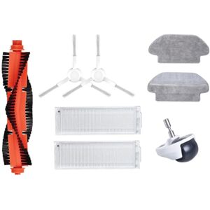 Tlily - 8PCS for Xiaomi Mi Robot Vacuum-Mop Pro STYTJ02YM 3C Vacuum Cleaner Main Side Brush Mop Cloths Filter Universal Wheel