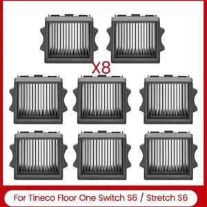 Tlily - 8PCS hepa Filter for Floor One Switch S6 Stretch