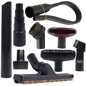 Tlily - 9 Pcs Universal Vacuum Attachments for Shop Vac- 2 1/2 Inch to 1 1/4 Inch Shop Vac Hose Adapter, Vacuum Floor Brush Tool