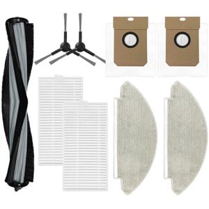 TLILY 9PCS for Alpha 2 Pro / V5 Robot Vacuum Cleaner Roller Side Brush Filter Mop Dust Bag Accessory
