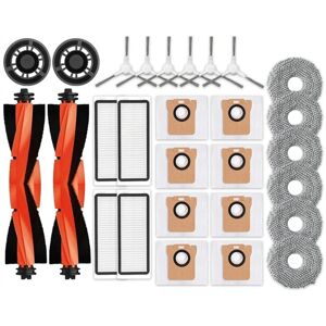 TLILY Accessories for L20 Ultra Robot Vacuum Rubber Main Side Brushes Mop Cloths Filters Dust Bag Spare Replacement