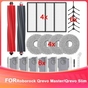 Tlily - Accessories for Qrevo Master/Qrevo Slim Rbot Vacuum Cleaner,Roller Brush,HEPA Filters,Dust Bags,Wipes