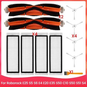 Tlily - Accessories Kit for E25 S5 S6 E4 E20 E35 S50 C10 S51 S4 Main Side Brush Hepa Filter Replacement Parts