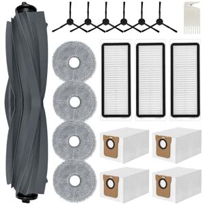 Tlily - Accessories Kit for L20 Ultra Robot Vacuum Replacement Parts Main Side Brush Hepa Filters Mop Cloth Dust Bags