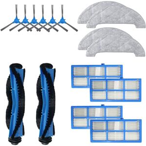 ZVD - Accessories Kit for Proscenic 850T Vacuum Cleaner Spare Parts 2 Main Brush + 4 Hepa Filter + 6 Side Brush + 4 Mop Cloth