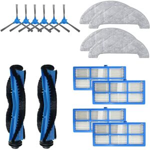 ZVD - Accessories Kit for Proscenic 850T Vacuum Cleaner Spare Parts 2 Main Brush + 4 Hepa Filter + 6 Side Brush + 4 Mop Cloth