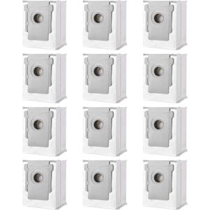 ALWAYSH 12 Pack Replacement Bags Compatible for iRobot i7 i7+ / i7 Plus E5 E6 E7 S9, Vacuum Cleaner Accessories for Roomba i7, for Basic Clean Vacuum Cleaner