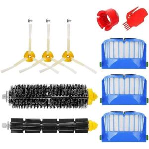 YMYNY Brush Kit for Roomba 600 Series - Set of 10 accessories (side brushes, filters, Cerda brush, etc.) for robot vacuum cleaner.