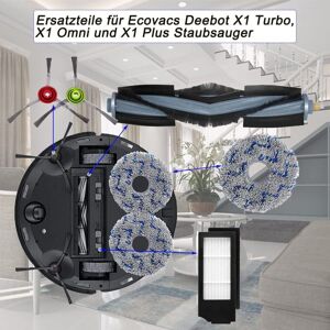 Tonchean - Fictezlove Accessory Kit for Ecovacs Deebot X1 Omni X1