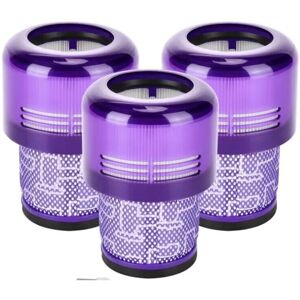 IKODM Filter For Dyson V11, 3 Filters For Dyson Vacuum Cleaner V11 Absolute Extra Pro Animal Torque Drive V15 Detect