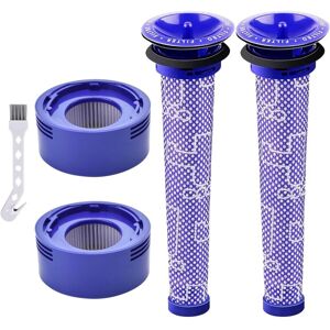 IKODM Filter Replacement Kit for Dyson V7, V8 Animal, V8 Absolute and SV10 Cordless Vacuum Cleaners, 2 Post-Filters and 2 Pre-Filters