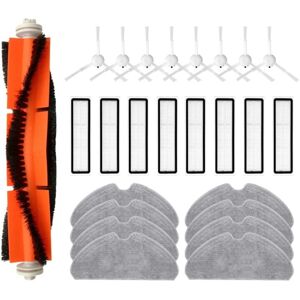 Tlily - Fit for Dreame D9 Max White Roller Side Brush Hepa Filter Mop Cloths Rag Robot Vacuum Cleaner Accessory Spare Part