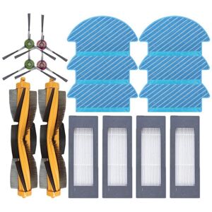 Tlily - For DN33 DN36 DN55 DN520 Vacuum Cleaner Replacement Roller/Side Brush Hepa Filter Washable Mop Cloth Rags