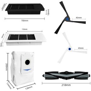 TLILY For Ecovacs Debot X2 / X2 Pro / X2 Omni Robot Vacuums Replacement Parts Main Side Brush Hepa Filter Mop Cloths Dust Bag