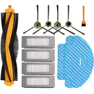 Tlily - For Ecovacs Deebot ozmo 610 Robot Vacuum Cleaner Parts Accessories Main Roller Side Brush Hepa Filter Mop Cloth