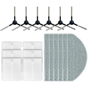 Tlily - For eve cc / SDJ12RM Side Brush Hepa Filter Mop Cloths,18PCS