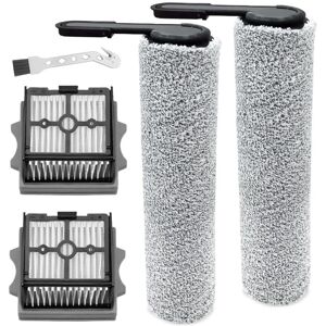 TLILY For Floor One Stretch S6 Wet and Dry Vacuum Cleaner Replacement Parts, Brush Rolls + Hepa Filters