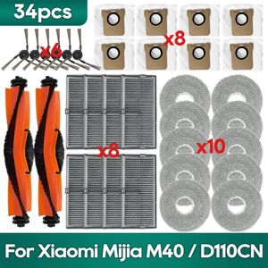 TLILY For M40 / D110CN Accessories Main Brush Filter Mop Cloth Dust Bag Replacement Parts