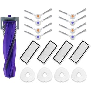 Tlily - For Narwal Freo x Ultra, J4 / J4 Lite Robot Vacuum Replacement Parts Accessories Main Side Brush Mop Cloth Hepa Filter