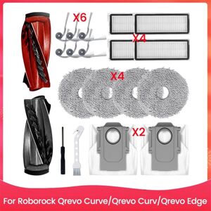 TLILY For Qrevo Curve/Qrevo Curv/Qrevo Edge Robot Vacuum Cleaner Main Side Brush Hepa Filter Mop Pads Dust Bags