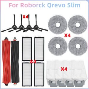 TLILY For Qrevo Slim Vacuum Replacement Parts Main Roller Side Brush Hepa Filter Mop Cloth Dust Bag Accessories