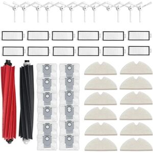 Tlily - For Roborock Q8 Max / Q8 Max+ Robot Vacuum Cleaner Main Side Brush hepa Filter Mop Cloths Rags Dust Bag Accessories