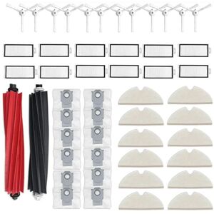 Tlily - For Roborock Q8 Max / Q8 Max+ Robot Vacuum Cleaner Main Side Brush hepa Filter Mop Cloths Rags Dust Bags