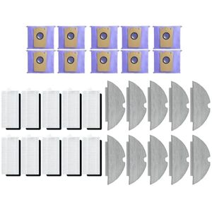 Tlily - For RoboVac L35 Hybrid+ / LR30 Hybrid+Hepa Filter Mop Cloths Rag Robot Vacuums Replacement Spare Part Accessory