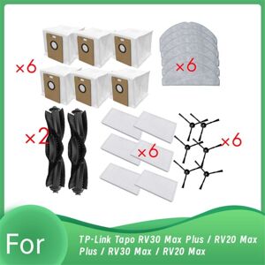 Tlily - For RV20 Robot Vacuum Main Side Brush Mop Filter Dust Bags