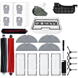 Tlily - For S8 Pro Ultra Replacement Parts Accessories Main Side Brush Cover Filter Mop Dust Bag Dustbin Wheel