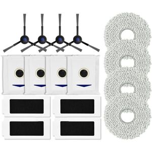 Tlily - For T30 Pro Omni Side Brush hepa Filter Mop Pad 16PCS
