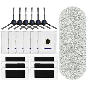 TLILY For T30 Pro Omni Side Brush hepa Filter Mop Pad 24PCS