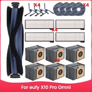 Tlily - For X10 Pro Omni Robot Vacuum Cleaner Main Side Brush hepa Filter Mop Cloth Dust Bag Replacement Parts