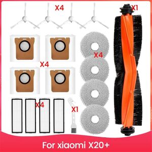 TLILY For X20+ Robot Vacuum Cleaner Main Side Brush Hepa Filter Mop Cloth Dust Bags Replacement Parts