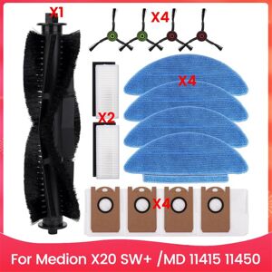 TLILY For X20 SW+ / 11415 11450 Robot Vacuum Cleaner Main Side Brush Hepa Filter Mop Cloth Dust Bag Replacement Parts
