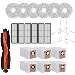 Tlily - For X20+/X20Plus Robot Vacuum Cleaner Accessories Roller Side Brush Filter Mop Pads Dust Bags Replacements Parts