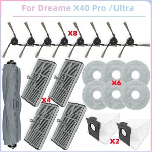 TLILY For X40 Ultra / L40 Ultra, P10 Pro Parts Main Roller Side Brush Filter Dust Bags