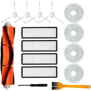 Tlily - For Xiaomi Robot Vacuum X10+ X10 Plus B101GL Spare Parts Accessories Main Side Brush Hepa Filter Mop Cloth Pads