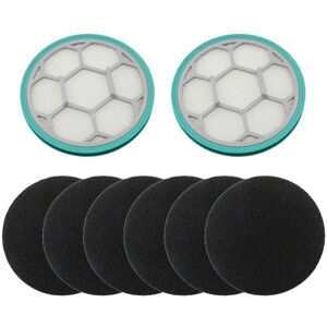 Tlily - Hepa Filter Sponge Replacement Accessories for / P1 Pro Pet Grooming Kit & Vacuum (2 Filters+6 Sponge)
