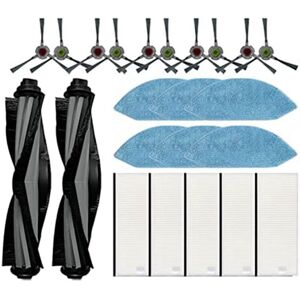 Tlily - Main Side Brush Hepa Filter Mop Cloths Rag Replacement for Ecovacs Deebot ozmo U2 / DGN22 Vacuum Cleaner Spare Parts